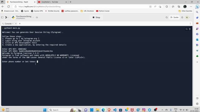 EP - 12 Telegram Session | How to Generate Pyrogram & Telethon String Session | Secure Method смотреть онлайн