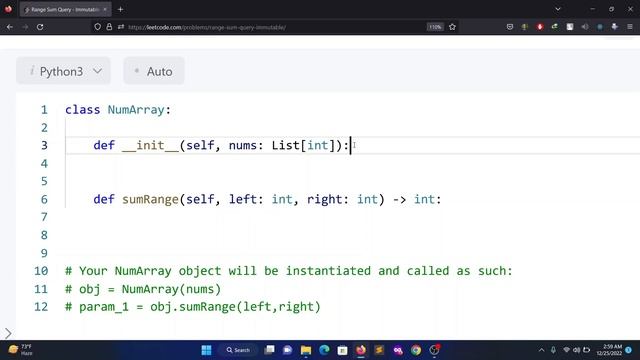 Leetcode - 303 Range Sum Query - Immutable (Easy) in Java,Python смотреть онлайн