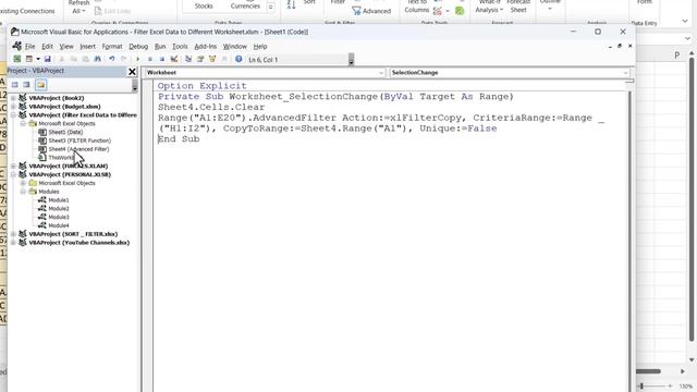 Excel: Copy Filtered Data to Another Worksheet Automatically | Advanced Filter (With VBA) & FILTER смотреть онлайн