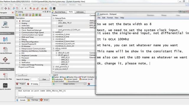Xilinx Spartan6 EDK GPIO LED HelloWorld смотреть онлайн