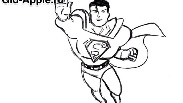 Как нарисовать Супермена (Superman) на iPad (gid-apple.ru) смотреть онлайн