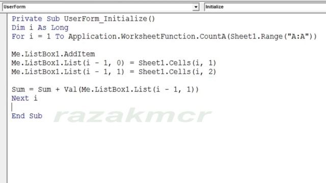 Listbox Live Sum Total Userform Excel VBA смотреть онлайн