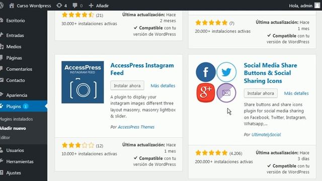 Curso de Wordpress video81 plugins para redes sociales смотреть онлайн