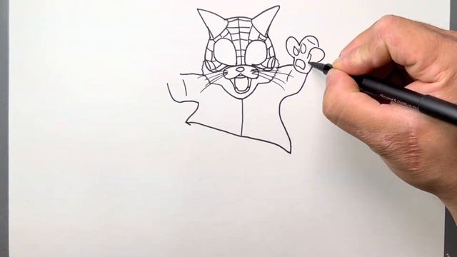 How To Draw Spider-Cat | Spider-Man: Across the Spider-Verse #drawing #spidercat смотреть онлайн