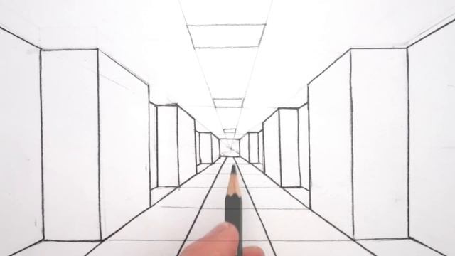 How to Draw 1-Point Perspective for Beginners: A Hallway смотреть онлайн