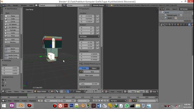 Papercraft design process (Blender 2.79b) смотреть онлайн