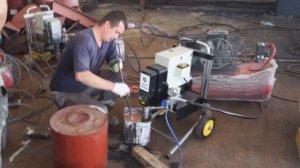 Покраска металлоконструкций безвоздушным аппаратом DP-6880