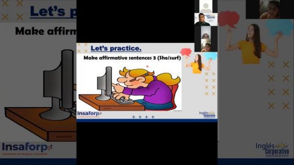 Ingles Corporativo- VIDEOCONFERENCE #1 SIMPLE PRESENT (POSITIVE AND NEGATIVE SENTENCES)