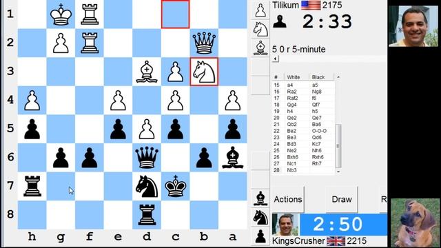 LIVE Blitz #2465 (Speed) Chess Game: Black vs Tilikum in Nimzo-Indian: Sämisch variation смотреть онлайн