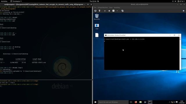Write malware that encrypts its network traffic using AES смотреть онлайн