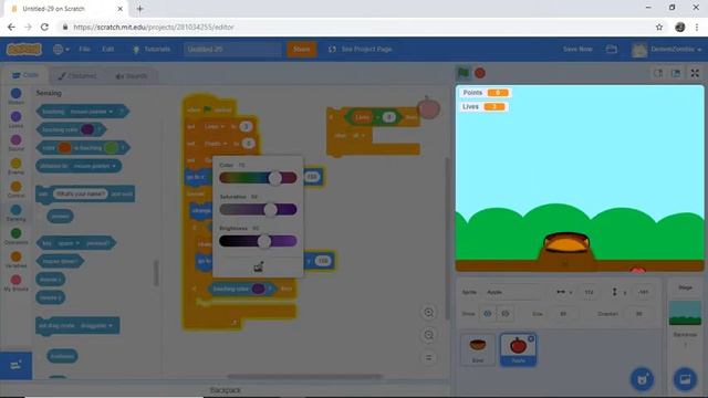 How To Make A quality Apple Catch In Scratch смотреть онлайн