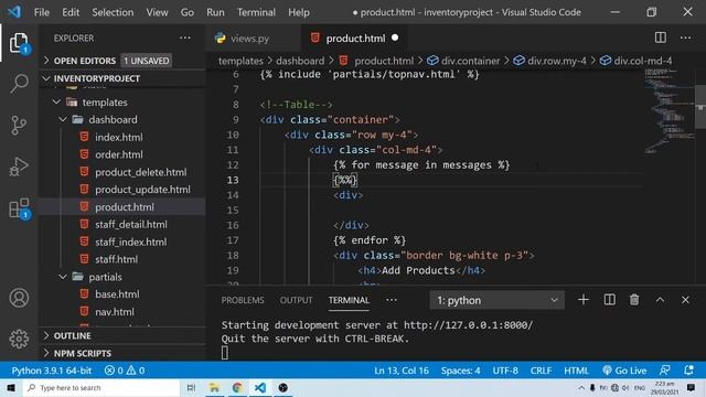 Flash Messages | Django Inventory Management System Web Application смотреть онлайн