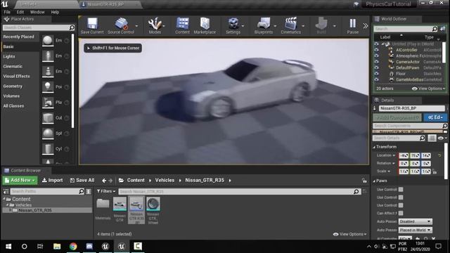 Unreal Engine 4 - Physics Constraints Vehicle Tutorial - Part 1 смотреть онлайн