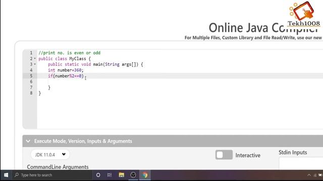 19) java program to check even or odd numbers| JAVA QUESTION SERIES | Tekh1008 смотреть онлайн