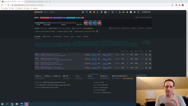HiveOS Overclocking RX480 RX570 RX580 (all 8GB Cards)