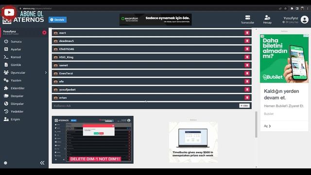 ATERNOS BEYAZ LİSTEYE OYUNCU EKLEME - WHITE LIST - GÜVENİLİR LİSTE - MİNECRAFT - GÜNCEL - 2023 ♥ смотреть онлайн
