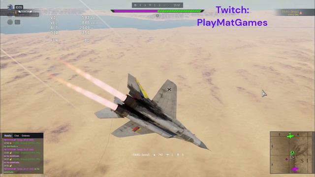 War Thunder - 1er Duelo en modo Simulador aéreo "DesssS Vs Tango_20" | F-15A & F-16A Vs Mig 29G | смотреть онлайн