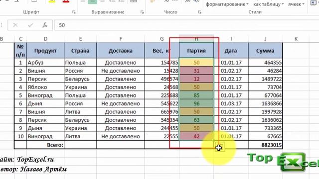 Как применить условное форматирование в Excel смотреть онлайн