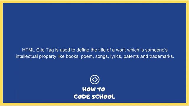 HTML Cite Tag смотреть онлайн