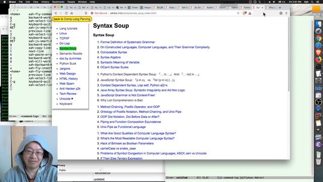 xah talk show 2019-03-15, emacs lisp sitemap, python syntax, lang design, type theory, haskell смотреть онлайн
