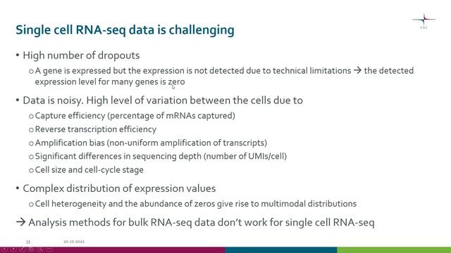 scRNA-seq: Introduction to single cell RNA-seq data analysis смотреть онлайн