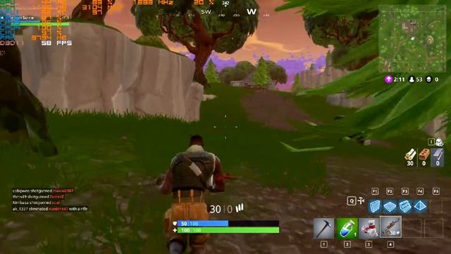 FORTNITE Test on GT 1030 2GB+Amd x4 635 3.05GHz+ 4GB Ram смотреть онлайн