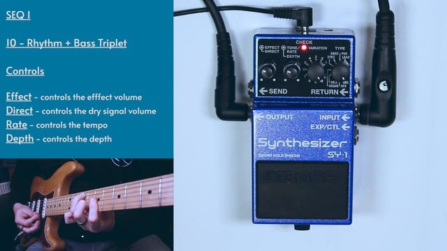 Boss - SY-1 Synthesizer - SEQ Setting - Guitar Demo смотреть онлайн
