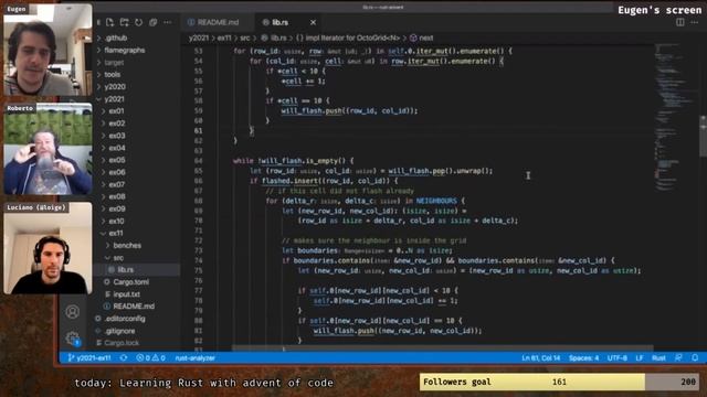 ? Rust vs ? Python: Advent of code in Rust - solving day 11/2021 (Twitch Live 2022-04-04) смотреть онлайн