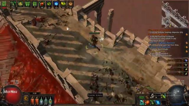 Cobra Lash build 4 links test on Blood Aqueduct смотреть онлайн