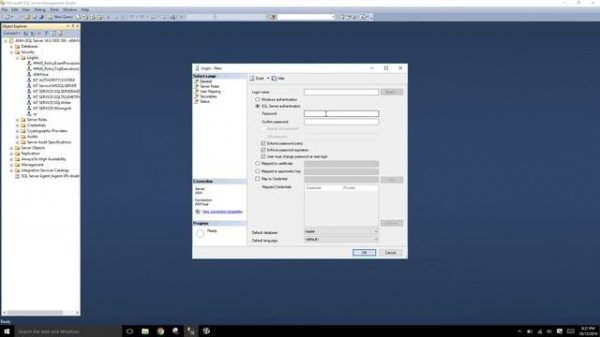 Microsoft SQL Server Management Studio Part 1