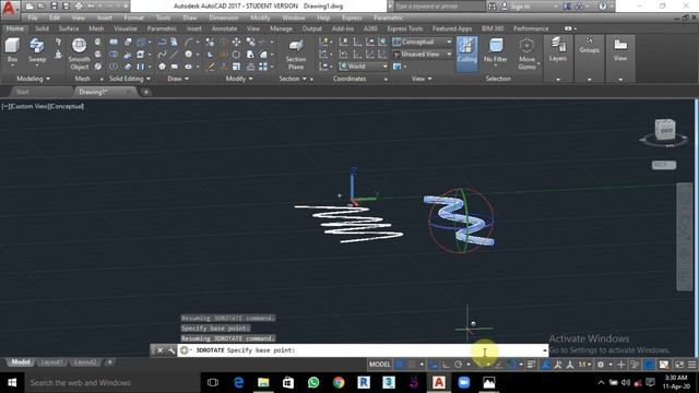 AutoCAD Class-17 (Sweep, 3-D Move, 3-D Rotate, Shell, Loft)- In Hindi смотреть онлайн
