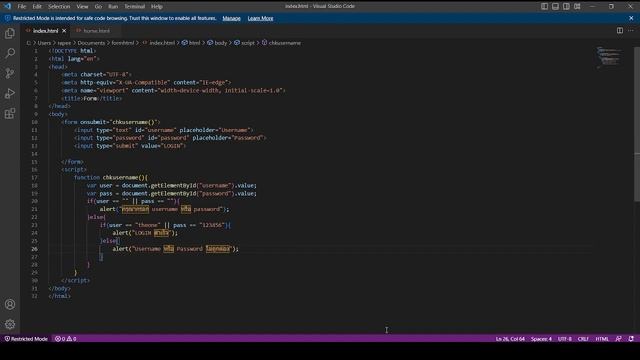 เรียน HTML FORM วิธีการส่งข้อมูลด้วย Form สร้าง Form Login เช็คค่า Form #html #html5 #javascript смотреть онлайн