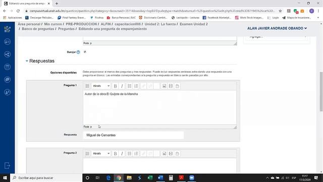 Capacitación creación de exámenes en línea básicos en el campus virtual смотреть онлайн