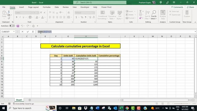 Calculate cumulative percentage in Excel смотреть онлайн