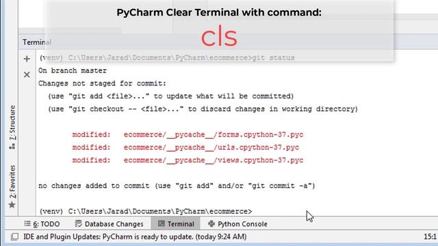 PyCharm Clear Terminal смотреть онлайн