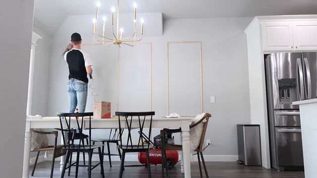 DIY DINING ROOM ACCENT WALL UNDER $100 | BEAUTIFUL ACCENT WALL ON A BUDGET | 2022 DIY HOME PROJECT смотреть онлайн