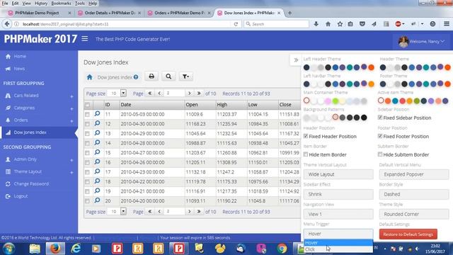 Advanced Horizontal Vertical Layout for PHPMaker 2017 Template смотреть онлайн