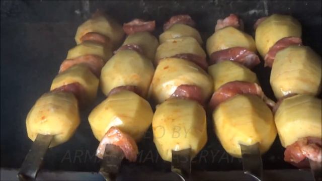 BBQ Шашлык из картошки  խորոված կարտոֆիլ  Barbecue From Potato ( ХОРОВАЦ )