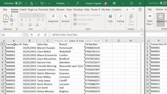 How to Compare Two Excel Sheets and Find Differences смотреть онлайн
