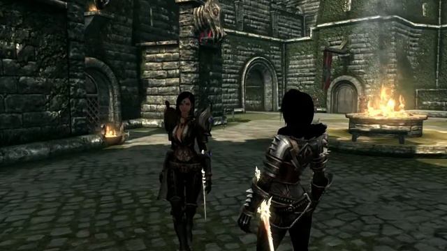 Skyrim famale character and follower смотреть онлайн