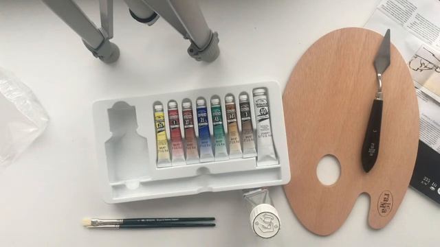 Winton by Winsor&Newton oil painting set l распаковка набора с масляным красками l ПервыеВпечатлени смотреть онлайн