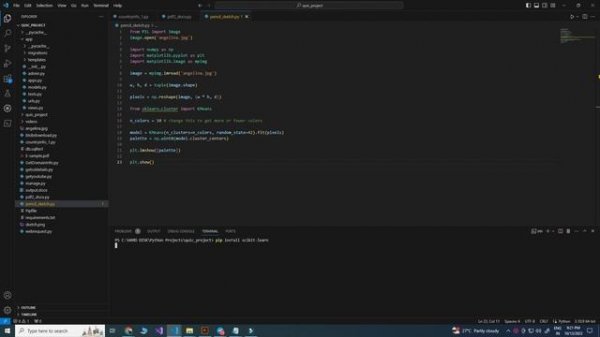 Import "sklearn.cluster" could not be resolved from source - Python