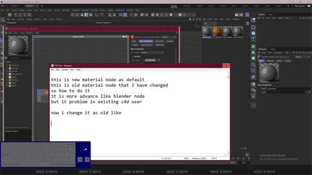 CINEMA4D 2023 tutorial- how to change material node setup from new node set up смотреть онлайн