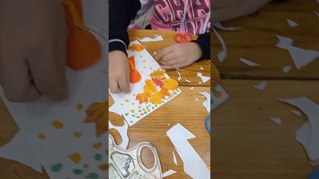 Осенняя поделка для детей ?? #осень #творчество #лепка