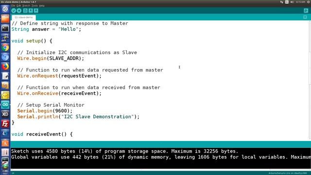I2C Part 1 - Using 2 Arduinos смотреть онлайн