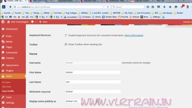 Hoe to Edit own profile in WordPress Telugu | VLR Training Class 29 смотреть онлайн