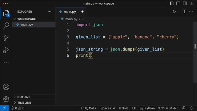 Convert Python List to JSON String смотреть онлайн