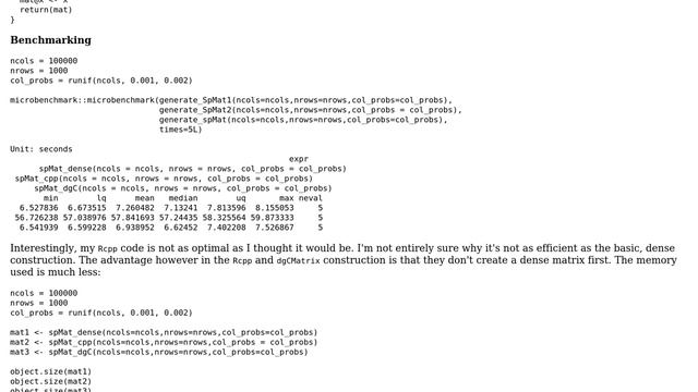 Code Review: Generating random sparse matrix смотреть онлайн