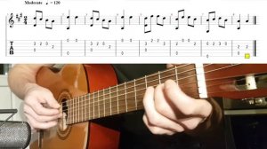 жили у бабуси два веселых гуся (guitar tab)
