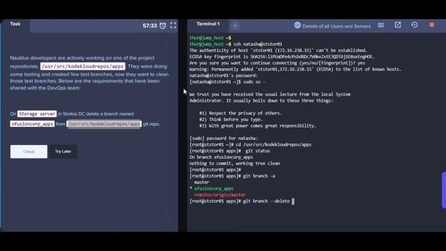 Git Delete Branches | kodekloud Engineer смотреть онлайн